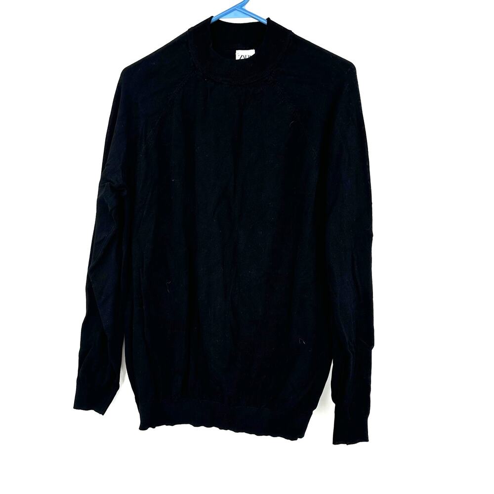 Zara Size M Turtleneck Pullover Long-Sleeved‎ Black Warm for Winter Layers